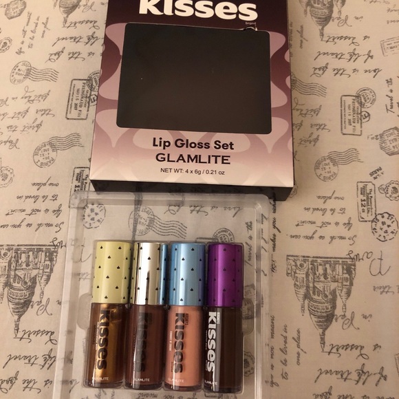 Glamlite x Hershey’s Kisses 4PC Lip Gloss Set NIB - Picture 10 of 11